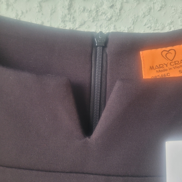 Marycrafts Women's Fit Flare Tea Midi Dress sz 22 black  NWT - Picture 6 of 11